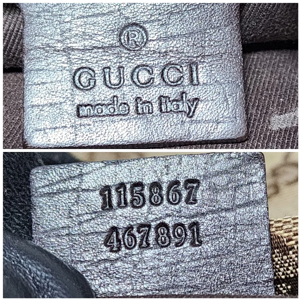 Gucci Beige/Ebony GG Canvas Medium Horsebit Hobo Bag